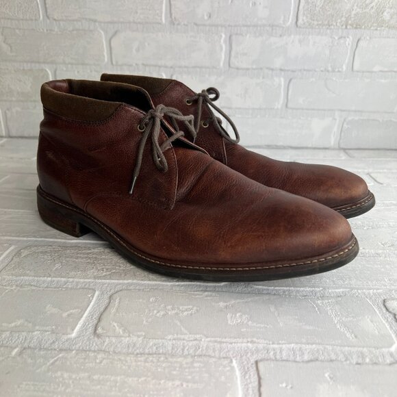 Cole Haan Watson Chukka Grand OS Brown Leather Ankle Boots Shoes Mens 12 Lace Up - Picture 1 of 15